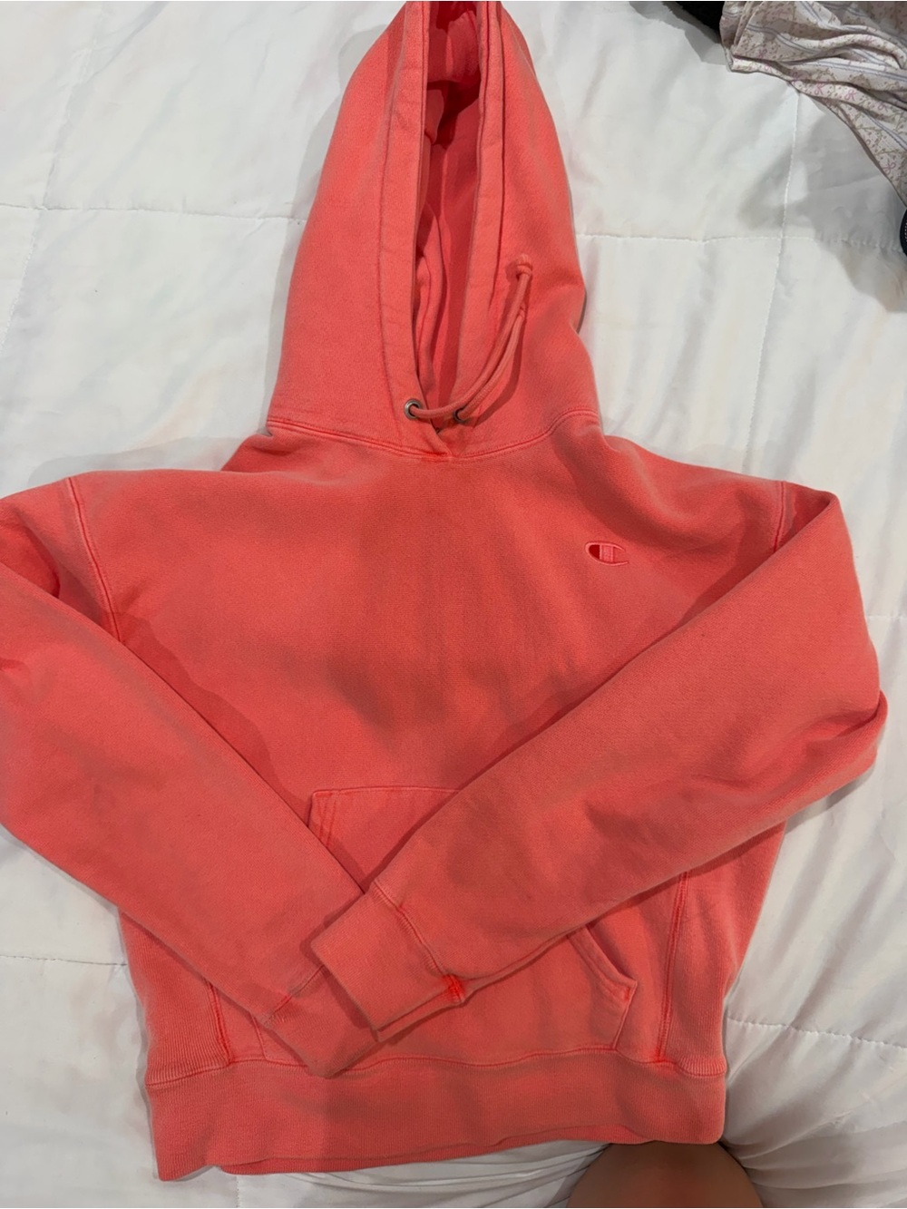 Champion Women's Coral Hoodie with Kangaroo Pocket
